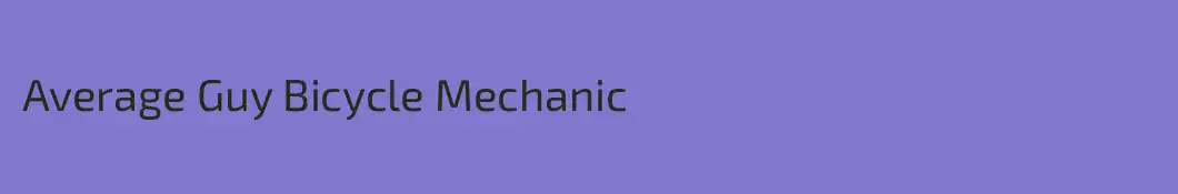 Average Guy Bicycle Mechanic
